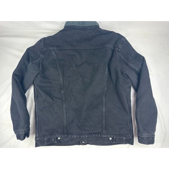 Levi’s Men’s Sz XL Sherpa Denim Trucker Jacket Black Duvall 16365-0054 - Picture 2 of 8